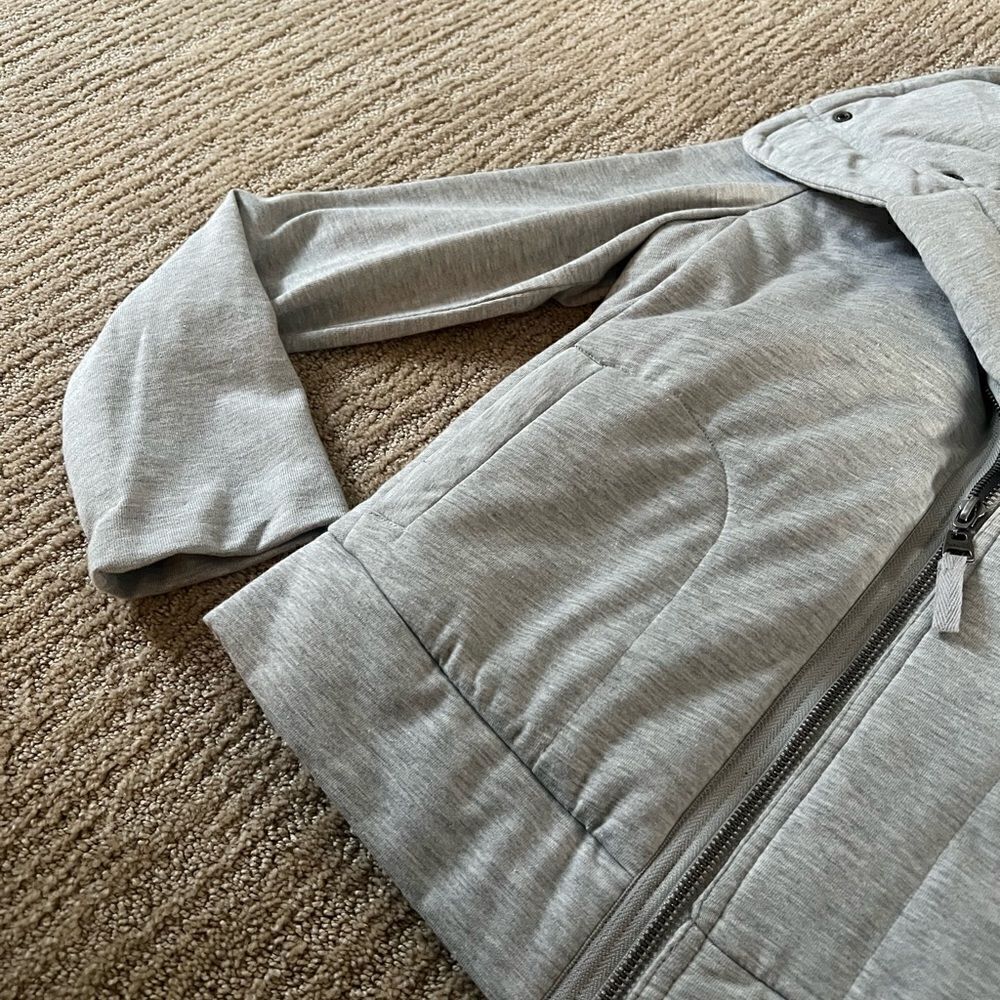 Splendid Light Grey Cowl Neck Jacket - Picture 6 of 8